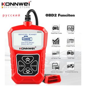 Konnwei KW310 OBD2 Tarayıcı Rusça Dil Araba Teşhis Aracı OBD 2 Araba Tarayıcı Otomatik ODB2 Araç Araçları Elm327'den Daha İyi