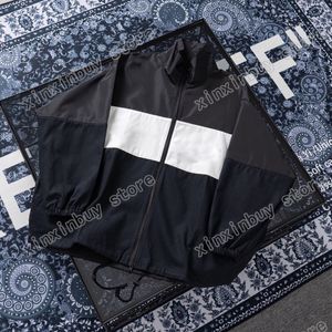 21ss Erkek Kadın Tasarımcılar Ceketler Paris Rüzgarlık Şerit Mektubu Boy Elbise Streetwear Mont Giyim Uzun Kollu Erkek Giyim Siyah Beyaz M-2XL
