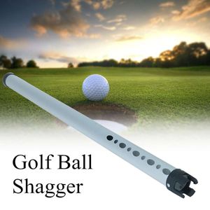 Portable Aluminium Shag Tube Practice Golf Ball Shagger Picker Håll upp 23 Bollar Plocka Pick Up Balls Storage Golf Accessory 98cm 201124