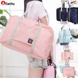 Sacos de Armazenamento Bagagem Bagagem Bagagem Tote Shopping Big Bag Big Roupas Bolsa Organizador Nylon Alta Qualidade WJY954