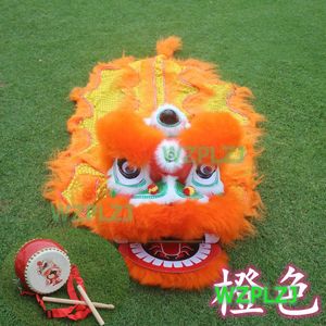 Оранжевый 14-дюймовый классический танец льва костюм барабан 5-12 возраст детей детей Wzplzj вечеринка спорт на открытом воздухе парад парад сцена талисман китайская производительность игрушка kungfu set традиция