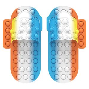 2021 Gag Fidget Hausschuhe Push Bubble Schuhspielzeug Neues Silikon Dekompressionsspielzeug Loafer