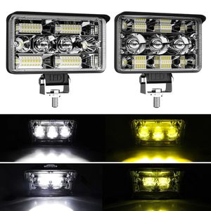 5 inç 156W 12000lm LED iş lambası çubuğu 12V 80V Spot Çalışma Işıkları Off-road Kamyonu Çift Renkli Lazer Top Sis