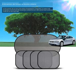 5 Pcs Universal Car Foldable Front Side Rear Windshield Sun Shade Auto Sun UV Sunscreen Net Protector Car Sun Shades for Window