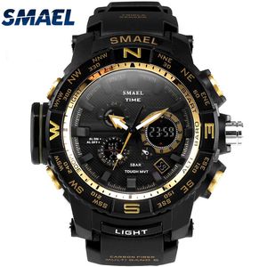 50atm водонепроницаемый SMAEL Dropsher продукт для молодых людей многофункциональный открытый светодиодные часы наручные часы лучшие подарки MODE1531 Q0524
