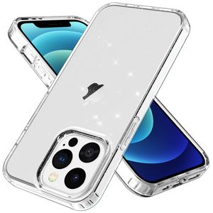 Fit iPhone 12 Mini / iPhone 11 6.1 2.5mm Kristal Temizle Kılıfları Bling Sparkly Glitter Yumuşak TPU Damla Koruma Darbeye Kapak iphone 13 Pro Max SE 7/8