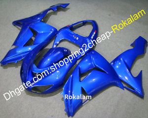 ZX-10R 10 R 06 07 Aireler Kawasaki ZX10R 2006 2007 için Fit ZX 10R Mavi Spor Bisiklet Çuval Kurumsal Kurum Kitleri (Enjeksiyon Kalıp)