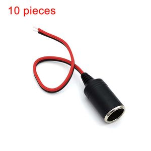 Car Cigarette Lighter Plug Connector Adapter Plug Receptacle Charger Cable Socket Auto Interior Accessories 12~24V 15A 200W Car