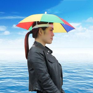 Outdoor Hats Parasol Cap Hat Umbrella Fishing Overhead Double Folding Activities Hiking Sunscreen Rain Shade