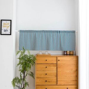 Занавесные драпировки домашние дизайны с половиной стены до листьев/полосы печатные комнаты разделители занавески кухня маленькое окно