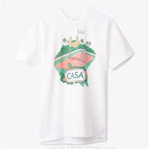 Mew Komik Yaz Boyutu Baskı Casablanca Ekip Boyun Pamuk T-Shirt Giyim Hediye Benzersiz erkek Kısa Kollu 210809
