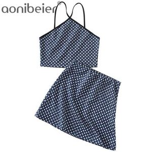 Geometrik Desen Yaz Rahat Örgü Mini Kalem Etek Moda Yüksek Bel Kadın Bodycon Paketi Kalça Etekler Jupe Femme 210604