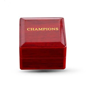 Деревянная кольцевая коробка с чемпионатом из металла Чемпионата для участия, предложений или особых случаев с белой вставкой (1 отверстие)