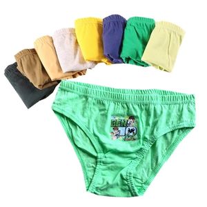 12 pçs / lote cor pura meninos calcinha algodão underwear shorts crianças briefs roupas crianças calças 211122