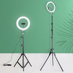 26cm LED Selfie Ring Light With Tripod Phone Holder Clip Photography Light Photo Studio Lamp For Youtoube Video Ringlight