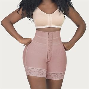 Faja Postparto Short's Binders and Shapers Double Compression High Waisted With Mid section Tummy Control Slimming Corset 211220