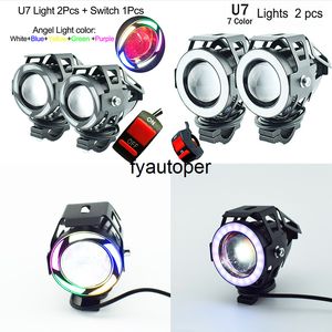 Motocicleta LED Teadlamp 12 V 125 W LED Moto Auxiliar Luz Luz Nevoeiro Super Brilhante Spotlights Motorbike Farol Acessórios Carro