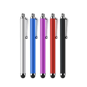 100pcs/Lot Touch Screen Capacitive Pen Metal Candy Color Pens for Samsung Iphone Cell Phone Tablet PC 10 Colors