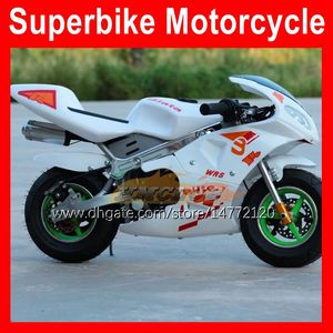 49cc 50cc 2-stroke Mini Spor Bisiklet Iki Tekerlek Üst Küçük Parti Yarışı Modifiye Gerçek Motosiklet Yol Yarışı Motobike Sıcak Doğum Günü Çocuk Hediyeler Serin Scooter Autosycle