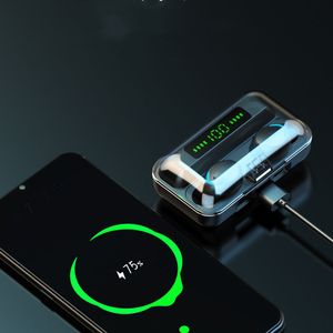 F9 TWS Наушники Bluetooth v5.0 Беспроводные наушники Mini Smart Touchsing Наушники со светодиодным дисплеем 1500 мАч