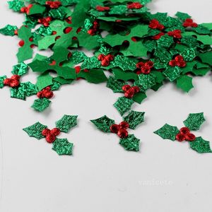 Красная ягода с зелеными листьями Рождественская елка украшения поставляет DIY арт тканевые аксессуары для домашней партии орнамент T2i53145