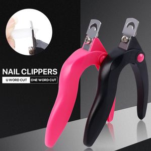 Профессиональная нержавеющая сталь U Word Nail Clippers Ножницы Ложные ногти Советы по краям Триммеры Триммеры Маникюрные инструменты