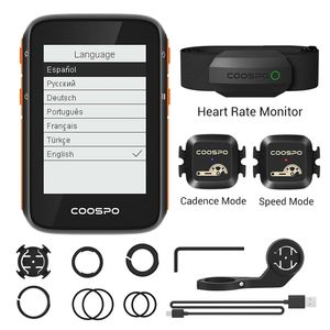 Велокомпьютер Coospo BC200 GPS 2,4 дюйма ANT + Bluetooth5.0 Велосипедный спидометр Одометр Многоязычный держатель для велосипедной поддержки 220119