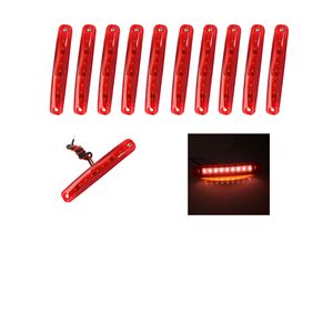 10 adet Kırmızı 12 V 24 V 9 LED Yan Marker Işık Araba Ampuller Dönüş Sinyal Gümrükleme Işık Yan Işık için Kamyon Römork