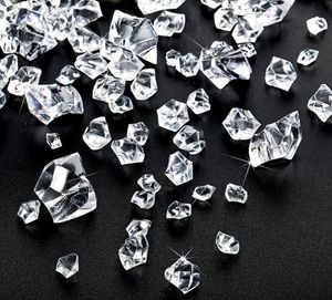 Chiare finte rocce di ghiaccio tritato Decor Diamanti acrilici artificiali per riempitivi di vasi Decorazioni centrotavola per feste di matrimonio di compleanno circa 10000 pezzi / chilo