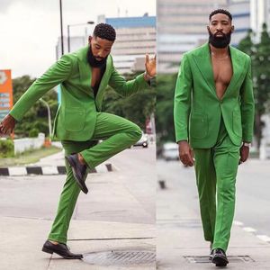 Ternos masculinos blazers estilo único 2 peças homens alfaiate de moda verde terno noivo do casamento noivo casaco causar