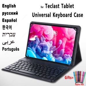 Árabe Hebraico Coreano Espanhol Russo Caixa para Teclast T40 T30 M40 M40SE P20HD M10 Tablet Tablet Teclado Bluetooth Rato