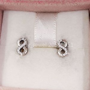 Andy Jewel Infinite Love Saplama Küpe 925 STRING Gümüş Fit Avrupa Pandora Tarzı Ale Studs Moda Takı