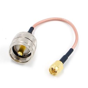 OEM UHF PL259 Мужчина к SMA Мужской Plug Plug Figtail Кабельные антенны разъемы RG316 портативные радиоантенны кабели подключения