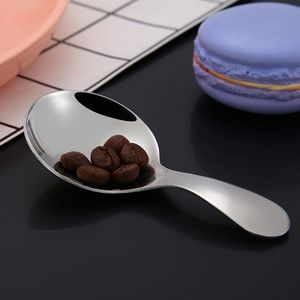 Küçük Paslanmaz Çelik Kaşık Mini Kahve Çay Kaşık Metal Baharat Şeker Tuz Kepçe Çocuk Dondurma Kaşığı DH9455