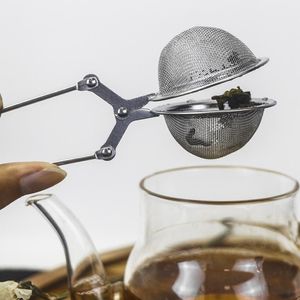 Örgü Topu Çay Demlik Kolu Kaçak Tozu Ekran Çaydanlık Filtresi 304 Paslanmaz Çelik Süzgeç Teaware Mutfak Aletleri