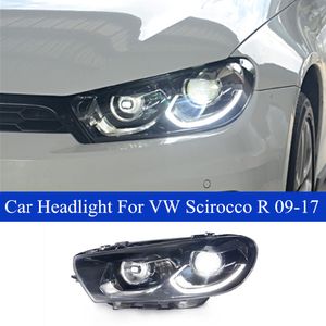 LED Dönüş Sinyal Fren Başkanı Işık Montaj VW Scirocco R Araba DRL Yüksek Işın Projektör Lens Farlar 2009-2017