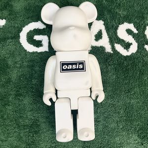 Bearbrick oásis banda construção bloco violento urso grande ornamentos feitos à mão caixa cega 1000% boneca 70cm