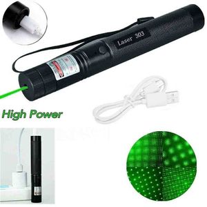 Зеленый лазерный прицел лазерный USB заряда 303 Указатель Свет 532НМ 5 МВт Высокое силовое устройство Lazer Лазерная ручка сжигания