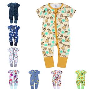 Bebek Romper Erkek Kız Tulum Kıyafetler Kısa Kollu Giysi Bebek Unisex Bebekler Tek Adet Karton Roupas de Bebes