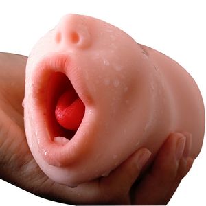 Masturbador masculino realista boca sopro trabalho escrita oral sucção profunda vagina buceta buceta com sexo língua brinquedos sexuais para homem 201202
