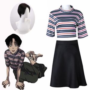 Anime Manga Killing Stalking Yonoonbum Yoon Bum Cosplay Costume WIG Женщины Повседневная футболка Юбка Униформа Хэллоуин