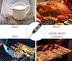 Et termometre mutfak pişirme için ultra hızlı hassas su geçirmez dijital arka ışık, mıknatıs ve katlanabilir prob ile derin kızartma açık BBQ Izgara 100 adet