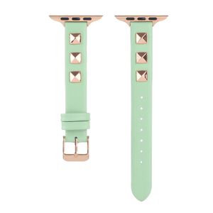 Besetzte Lederbänder für Apple Watch Band 44mm 42mm 40mm 38mm Luxus Armbänder Mode Gürtel Armband Iwatch Serie SE 6 5 4 Uhrenarmbänder