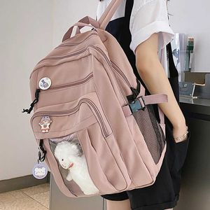 2021 New Summer Nylon Women Rucksack Female Travel Double Shoulder Backpack Student School Bag for Teenager Girls Mochila Y0804