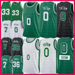 Jayson Tatum Basketbol Forması 33 Jaylen Brown Erkek Gömlek 7 0 Marcus Smart Eski Formalar 36