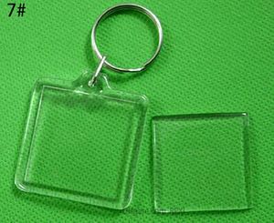 Прозрачные акриловые пластиковые заготовки клавиш вставьте Passport Photo Frame Reychain Изображение для подарка партии