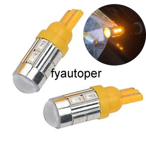 2 шт. T10 158 194 168 W5W 5730 10 SMD освещение светодиодный автомобиль лампочки лампы супер янтарный желтый универсальный автомобильный тюнинг аксессуары