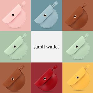 Cute Semicircle Women PU Leather Coin Purse Clutch Zipper Business Card Holder Small Money Bags Female Hasp Wallet Purse