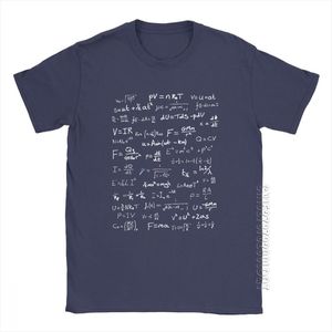 Fizik Denklem Bilimi T-shirt Erkekler Matematik Nerd Erkek Tshirt Komik Temel Tees Ekip Boyun Saf Pamuk Giysileri Yaz T Shirt 210706
