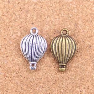 44 adet Antik Gümüş Bronz Kaplama Hava Balon Charms Kolye DIY Kolye Bilezik Bileklik Bulguları 21 * 13mm